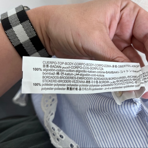 Zara Woman long sleeve pinstripe button down blouse - Picture 10 of 10